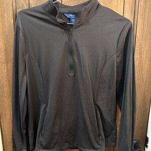 Tommy Bahama Active 1/4 zip, fitness black textured pullover, size XL
